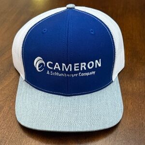 New Cameron Schlumberger Company Richardson White Gray Trucker Hat NEVER WORN